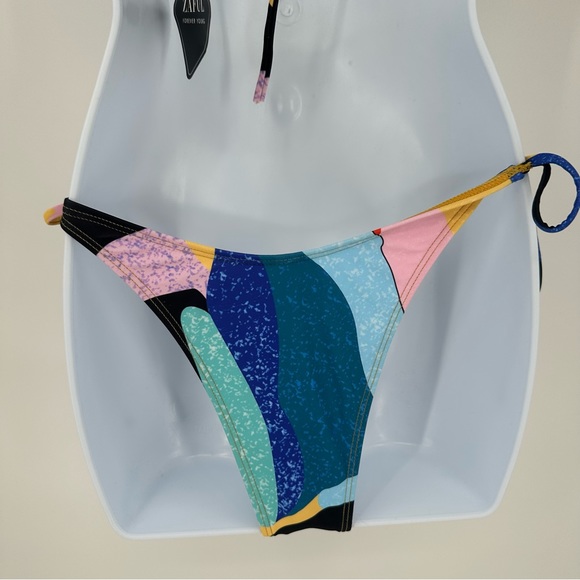 NWT ZAFUL Bowknot Side Tie String Bikini Colorblock Size Small - Picture 8 of 10